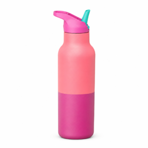 BottleBay PinkFlip Reusable Straw Water Bottle – Pink Gradient