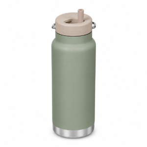 BottleBay Stainless Steel Straw Water Bottle – Sage Green